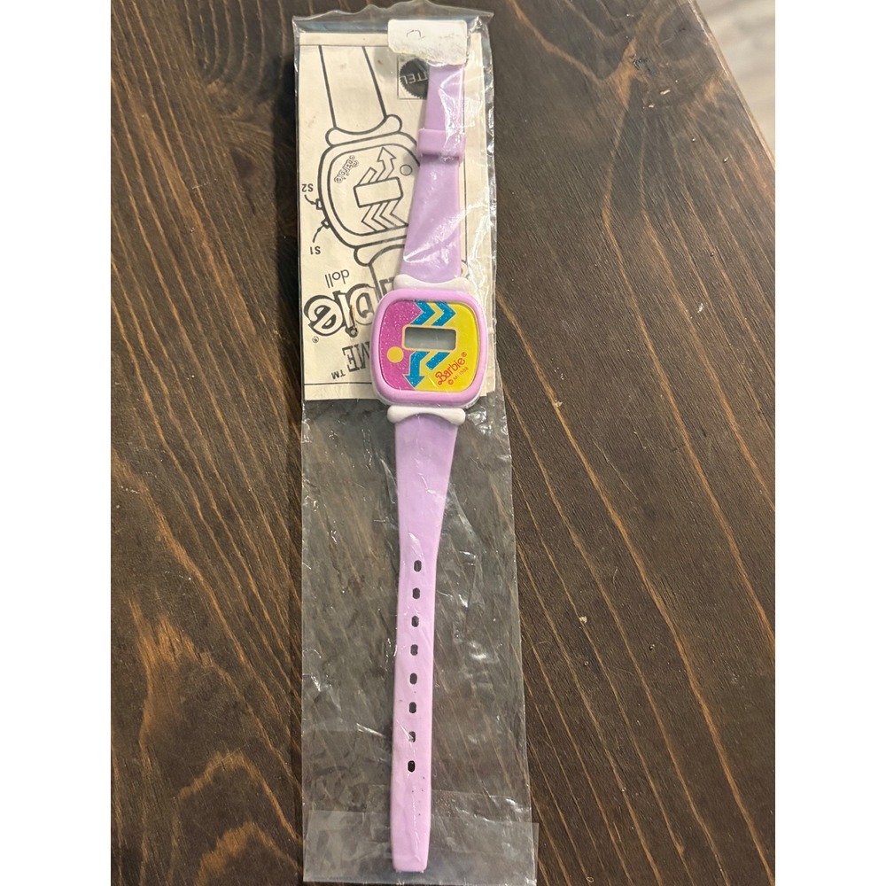 Vintage 1988 Mattel Funtime Barbie Purple Digital Watch